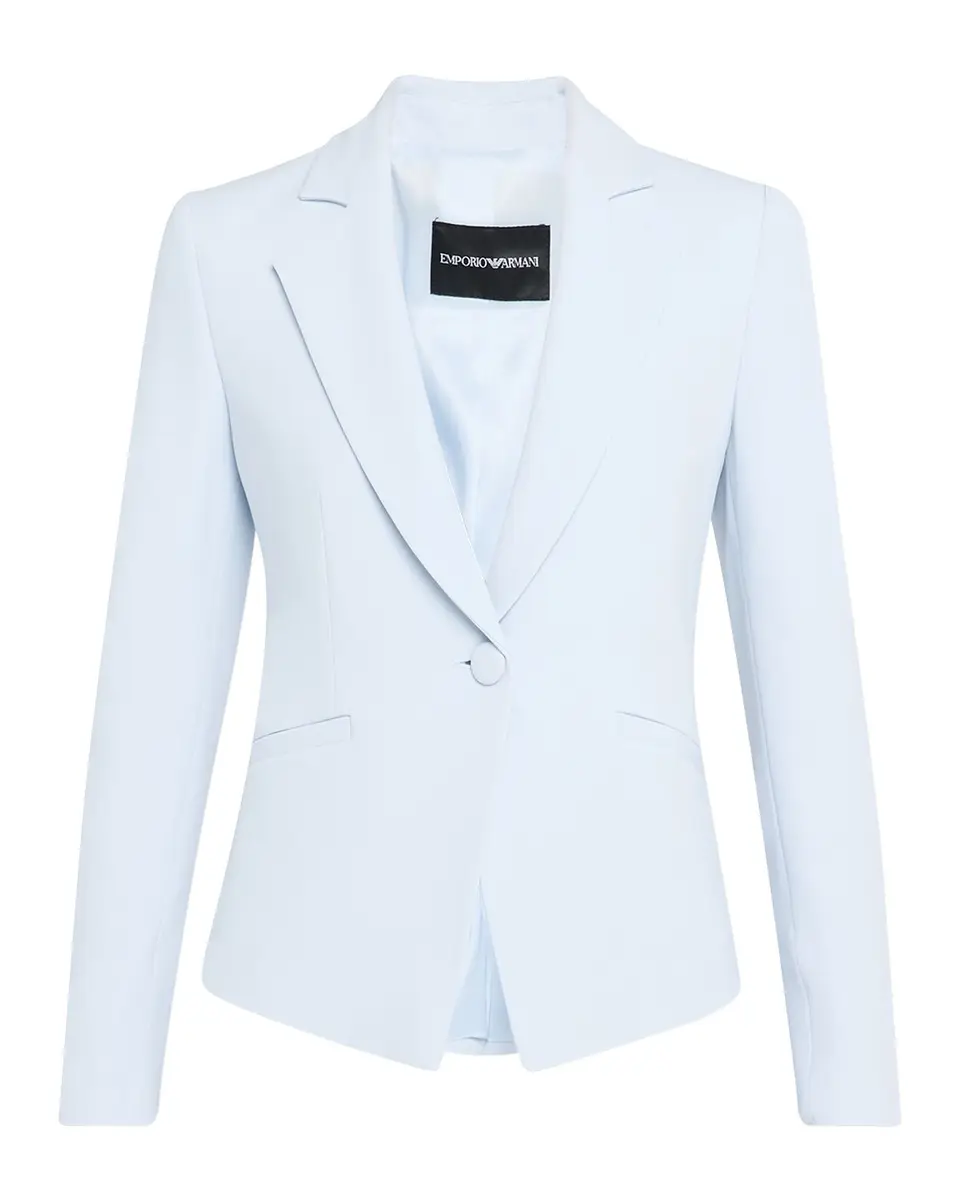 Emporio Armani Single-Button Cady Crepe Blazer | Thumbnail 4