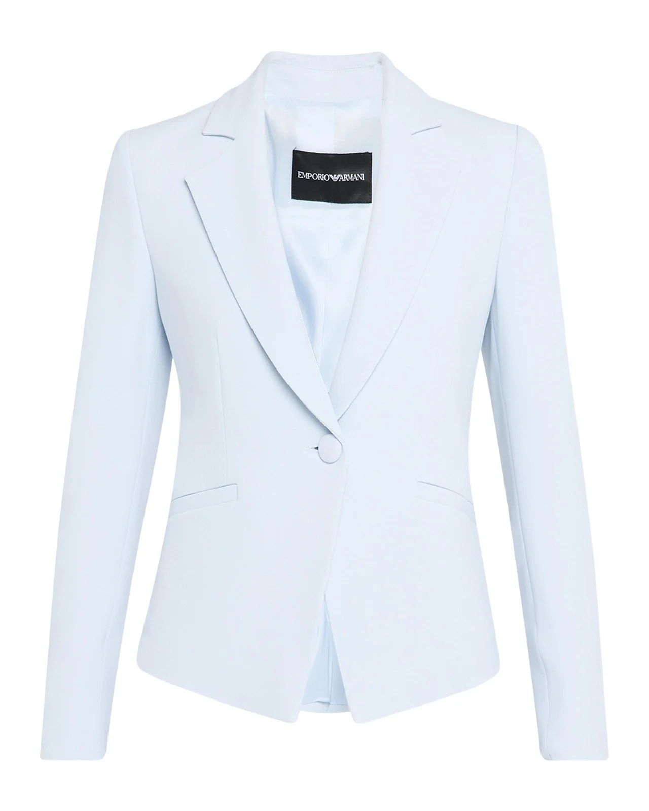 Emporio Armani Single-Button Cady Crepe Blazer