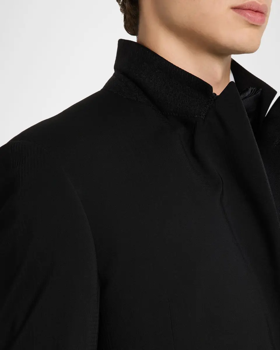 Emporio Armani Men's Tonal Plaid Peak Lapel G Line Tuxedo | Thumbnail 8 Emporio Armani Men's Tonal Plaid Peak Lapel G Line Tuxedo | Thumbnail 8
