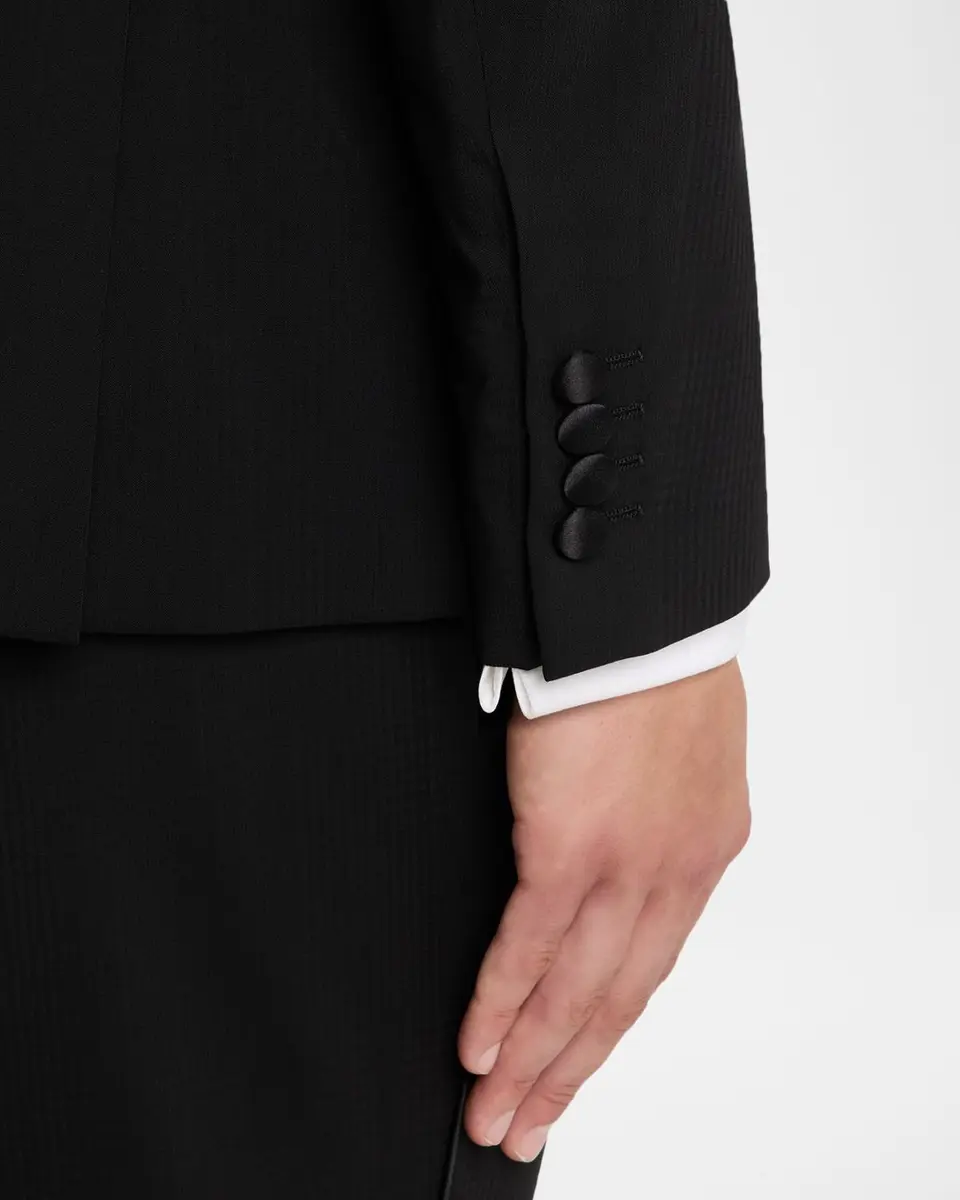 Emporio Armani Men's Tonal Plaid Peak Lapel G Line Tuxedo | Thumbnail 9 Emporio Armani Men's Tonal Plaid Peak Lapel G Line Tuxedo | Thumbnail 9