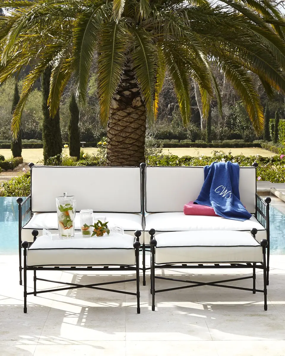 Neiman Marcus Avery Neoclassical Outdoor Sofa | Thumbnail 2