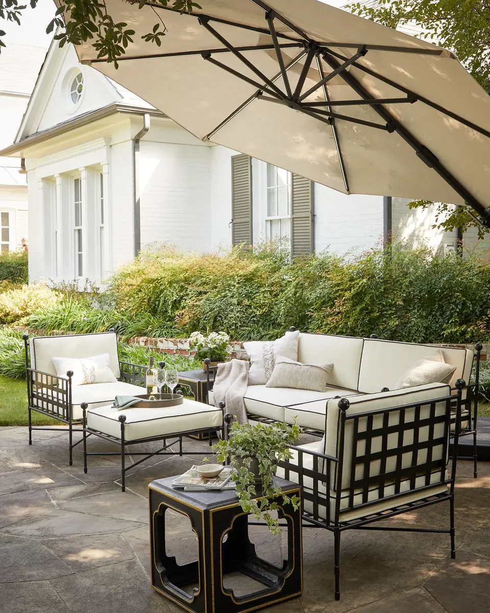 Neiman Marcus Avery Neoclassical Outdoor Sofa | Thumbnail 5