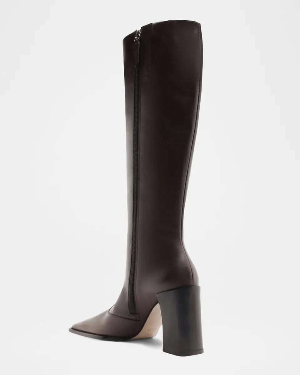 Schutz Raffaela Up Leather Block-Heel Knee-High Boots | Thumbnail 3 Schutz Raffaela Up Leather Block-Heel Knee-High Boots | Thumbnail 3