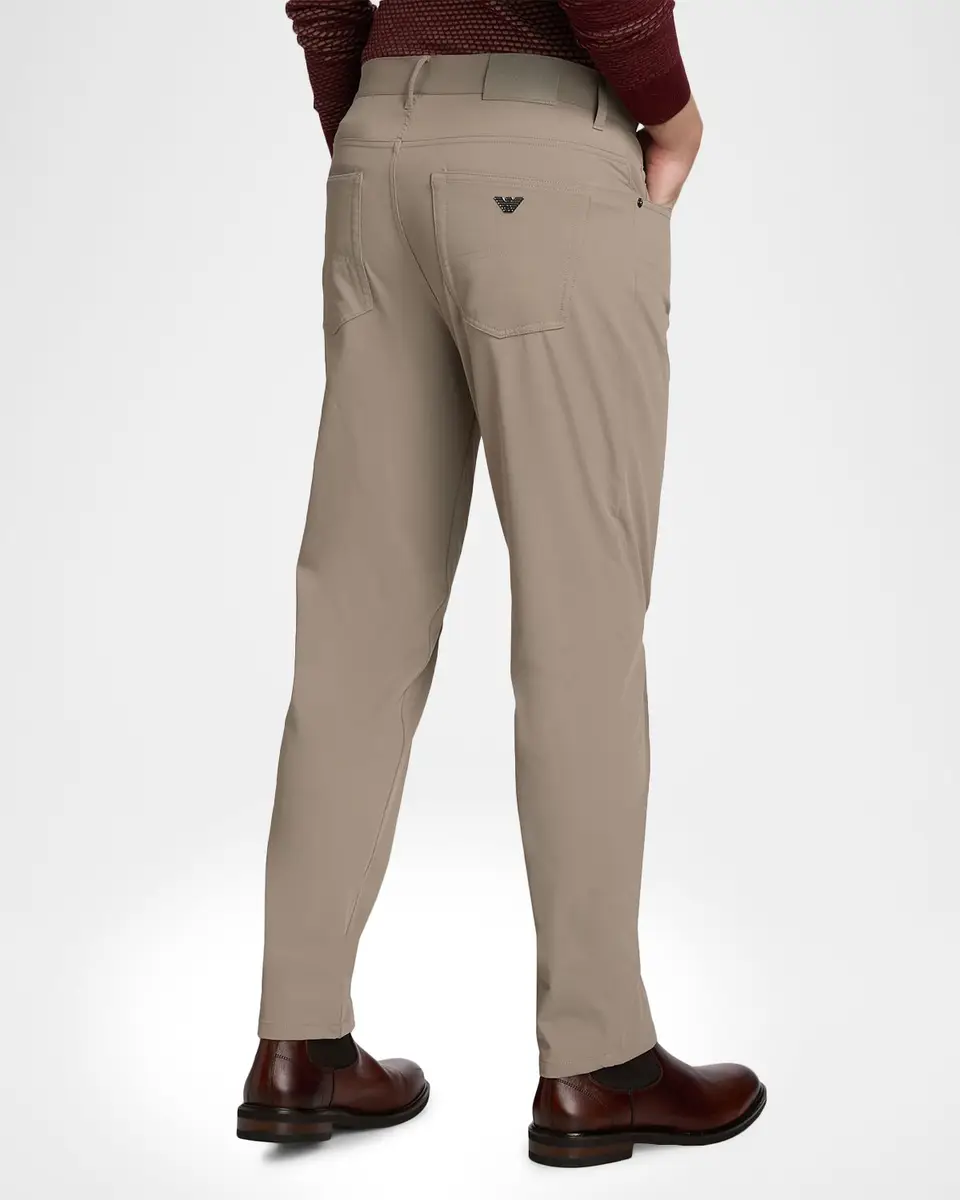 Emporio Armani Men's Nylon Stretch Slim Five-Pocket Pants | Thumbnail 4