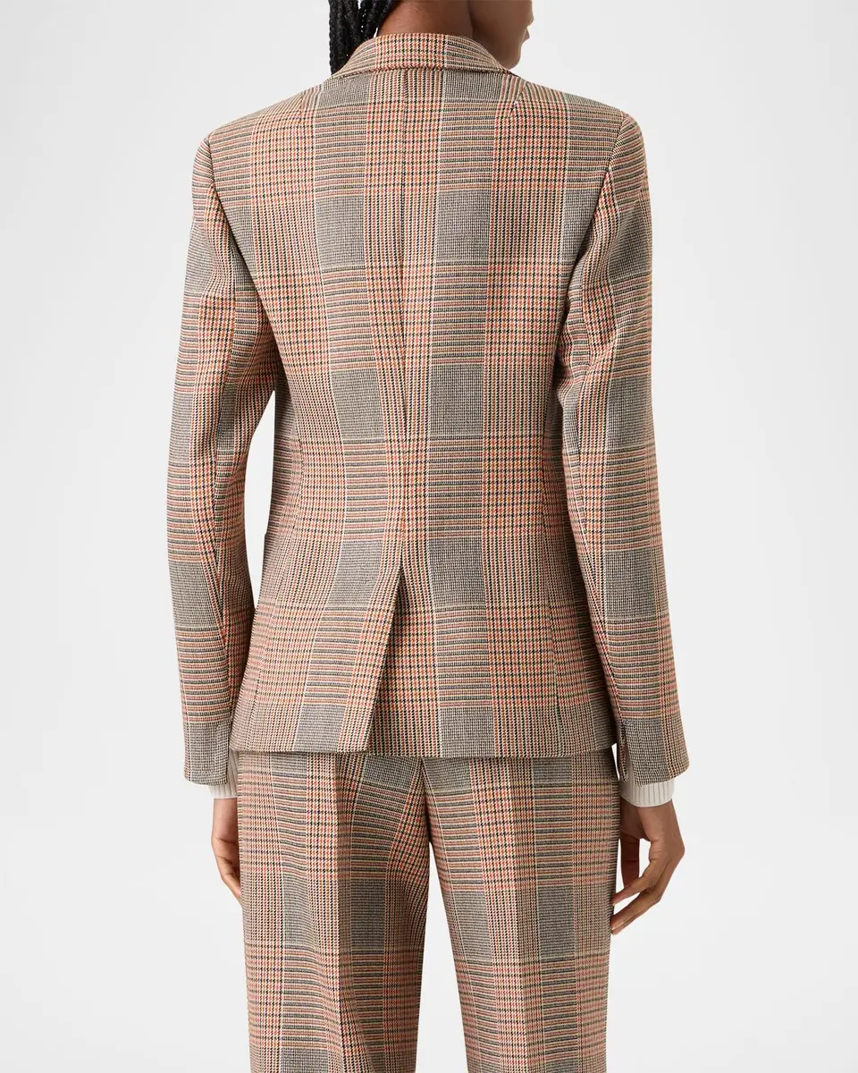 Akris punto Glen Check Twill Two-Button Jacket | Thumbnail 3 Akris punto Glen Check Twill Two-Button Jacket | Thumbnail 3