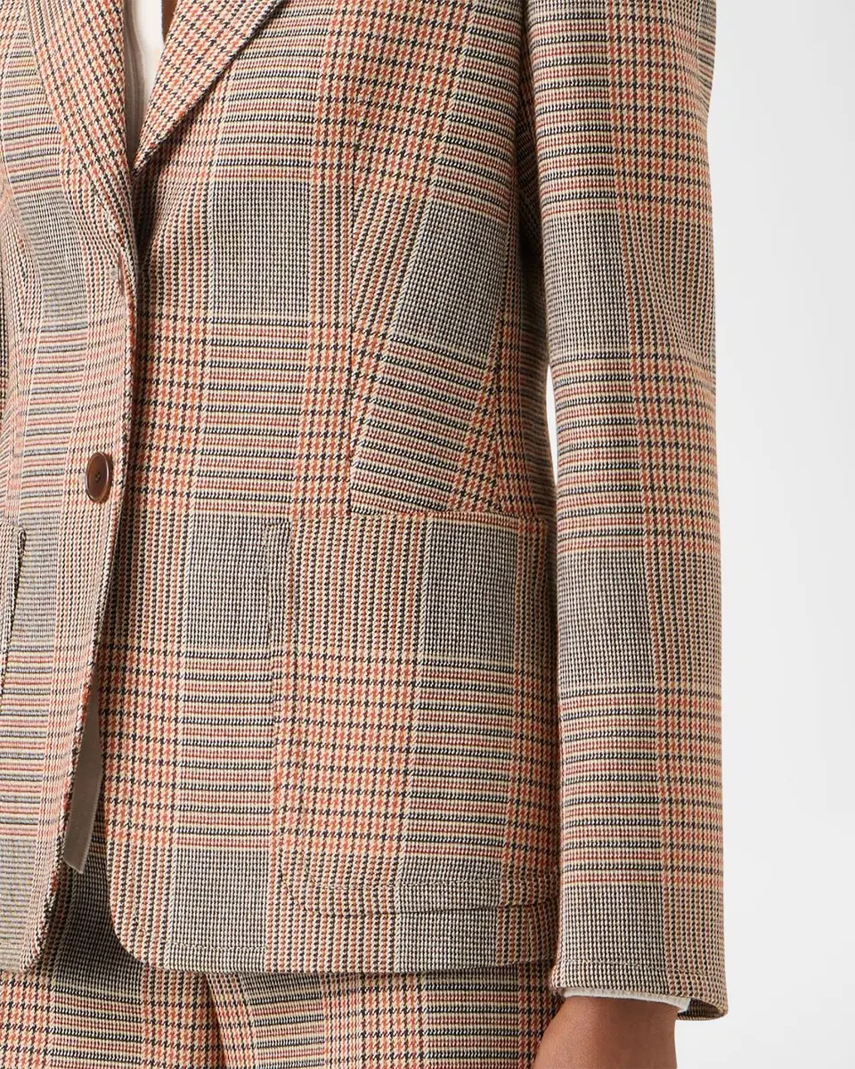 Akris punto Glen Check Twill Two-Button Jacket | Thumbnail 5 Akris punto Glen Check Twill Two-Button Jacket | Thumbnail 5