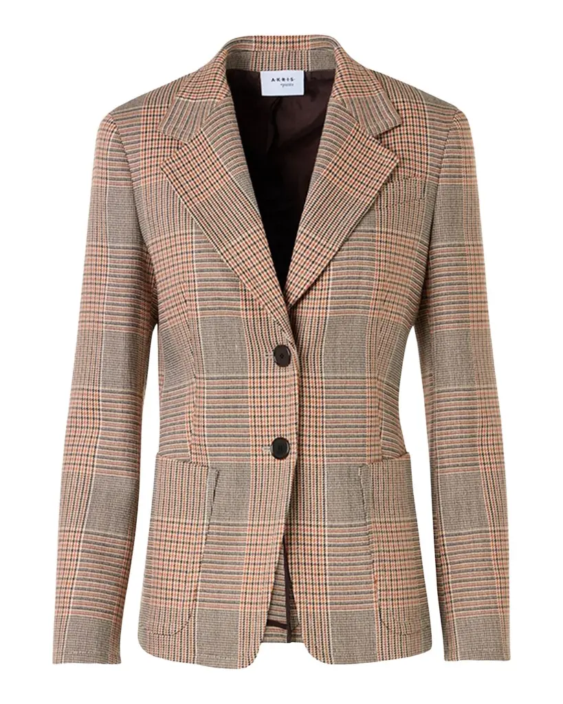 Akris punto Glen Check Twill Two-Button Jacket | Image 1 Akris punto Glen Check Twill Two-Button Jacket | Image 1