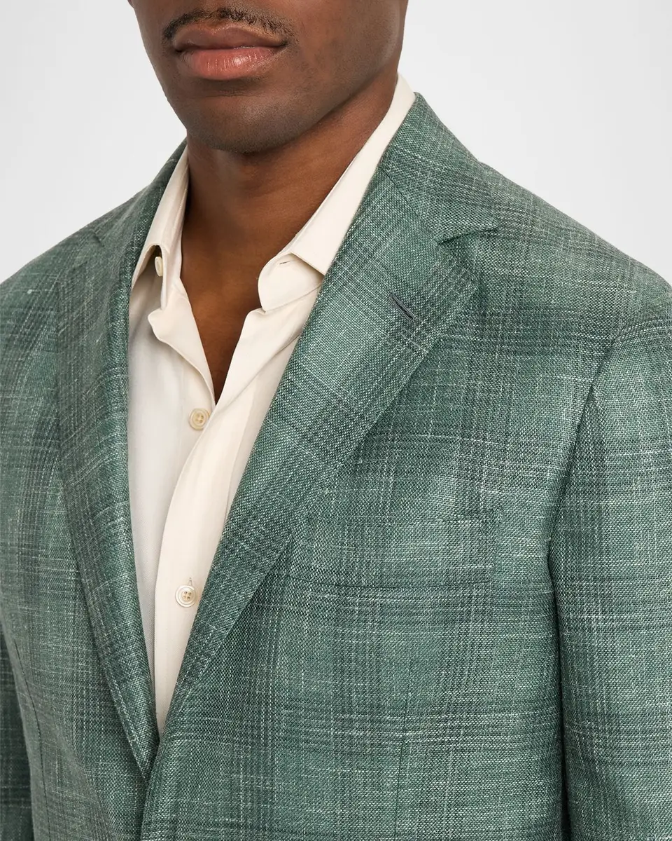 Sartorio Men's Check Wool-Linen Sport Coat | Thumbnail 5 Sartorio Men's Check Wool-Linen Sport Coat | Thumbnail 5
