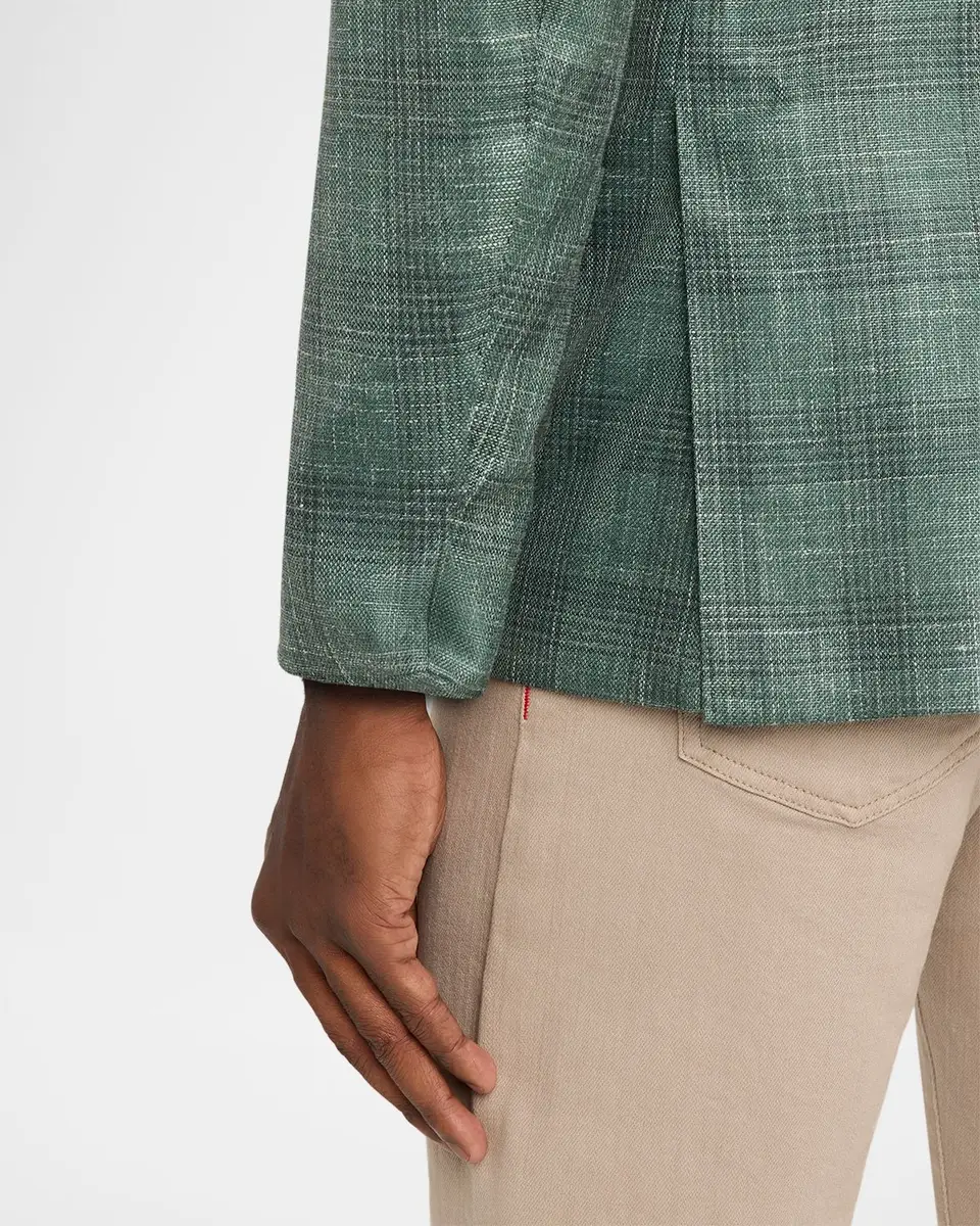 Sartorio Men's Check Wool-Linen Sport Coat | Thumbnail 8 Sartorio Men's Check Wool-Linen Sport Coat | Thumbnail 8