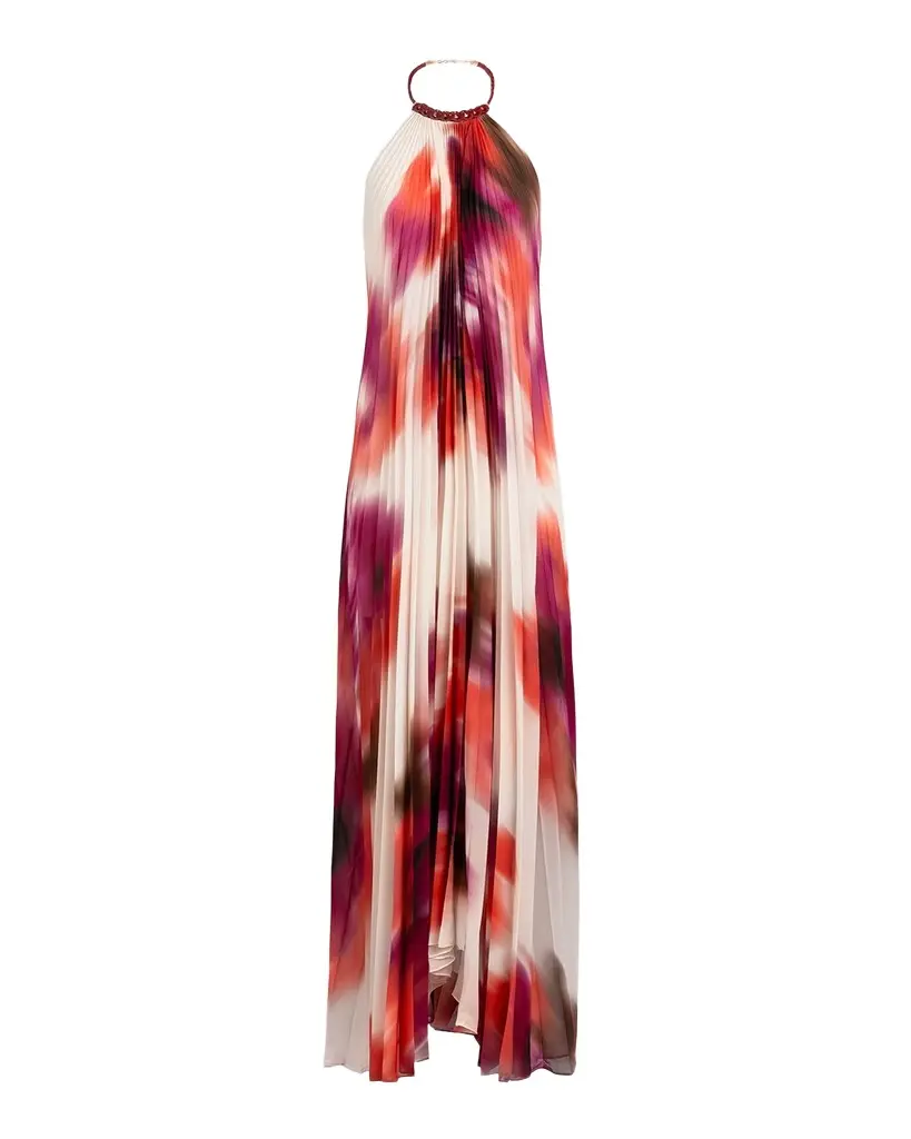 Silvia Tcherassi Constanza Pleated Halter Maxi Dress | Image 1 Silvia Tcherassi Constanza Pleated Halter Maxi Dress | Image 1