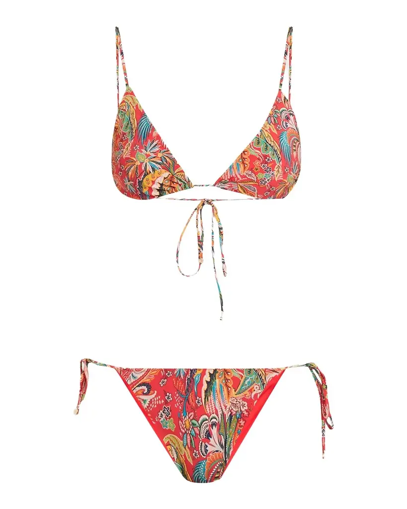Etro Paisley Triangle Two-Piece Swimsuit | Image 1 Etro Paisley Triangle Two-Piece Swimsuit | Image 1