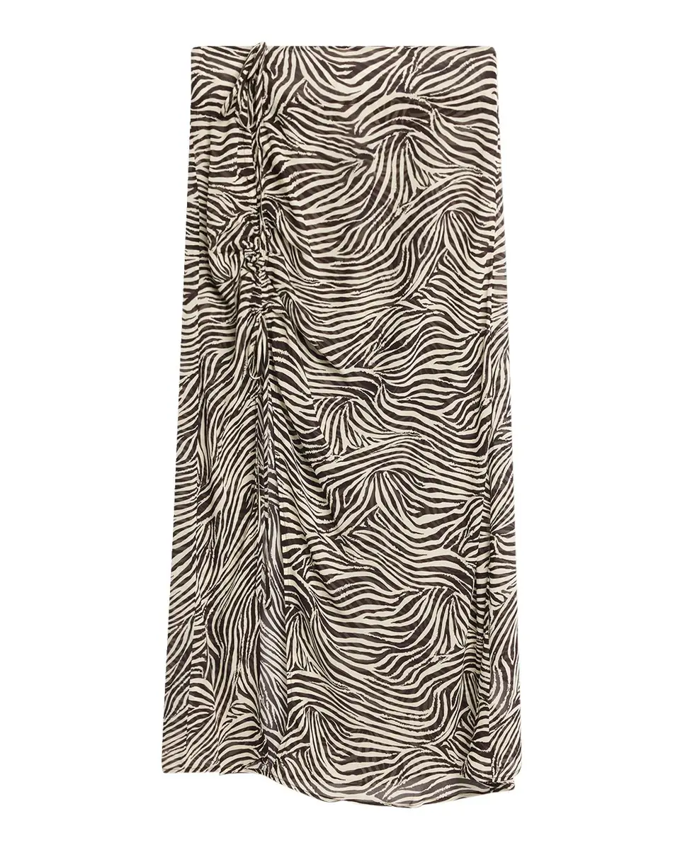 N/NICHOLAS Lia Zebra Midi Skirt | Thumbnail 5 N/NICHOLAS Lia Zebra Midi Skirt | Thumbnail 5