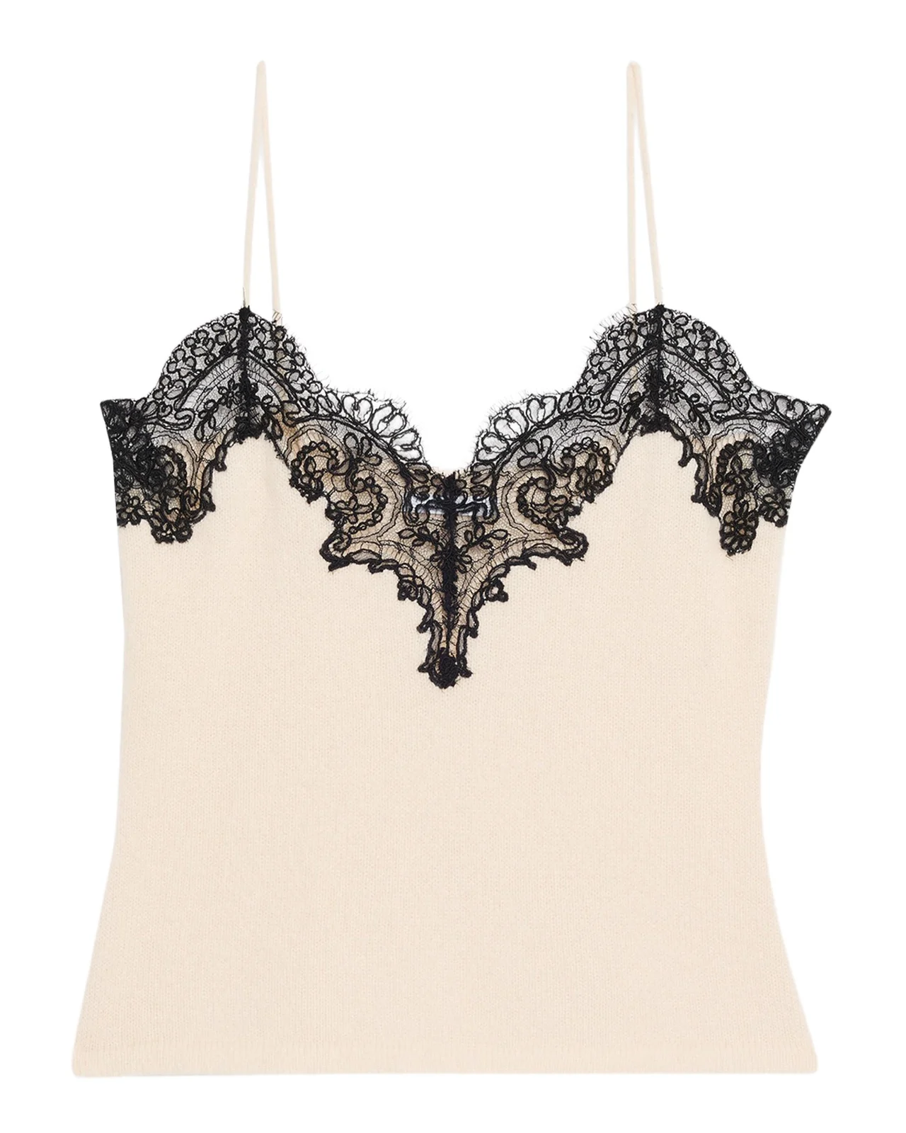 Beatrix Lace-Trim Cashmere-Knit Cami Beatrix Lace-Trim Cashmere-Knit Cami