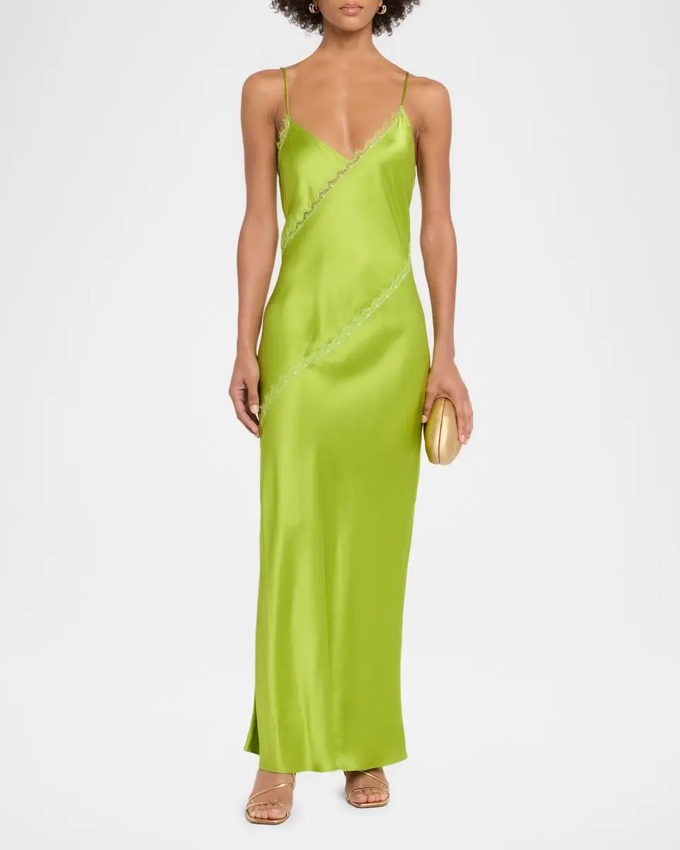Sablyn Cece Lace Inset Satin Maxi Dress | Thumbnail 2