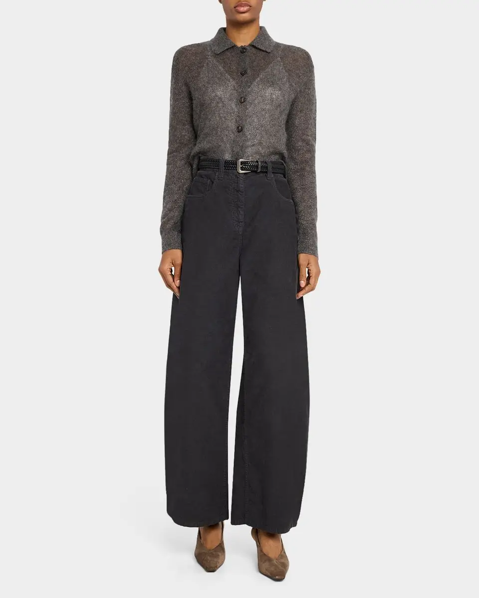 Brunello Cucinelli Corduroy Wide Barrel-Leg Pants | Thumbnail 2 Brunello Cucinelli Corduroy Wide Barrel-Leg Pants | Thumbnail 2