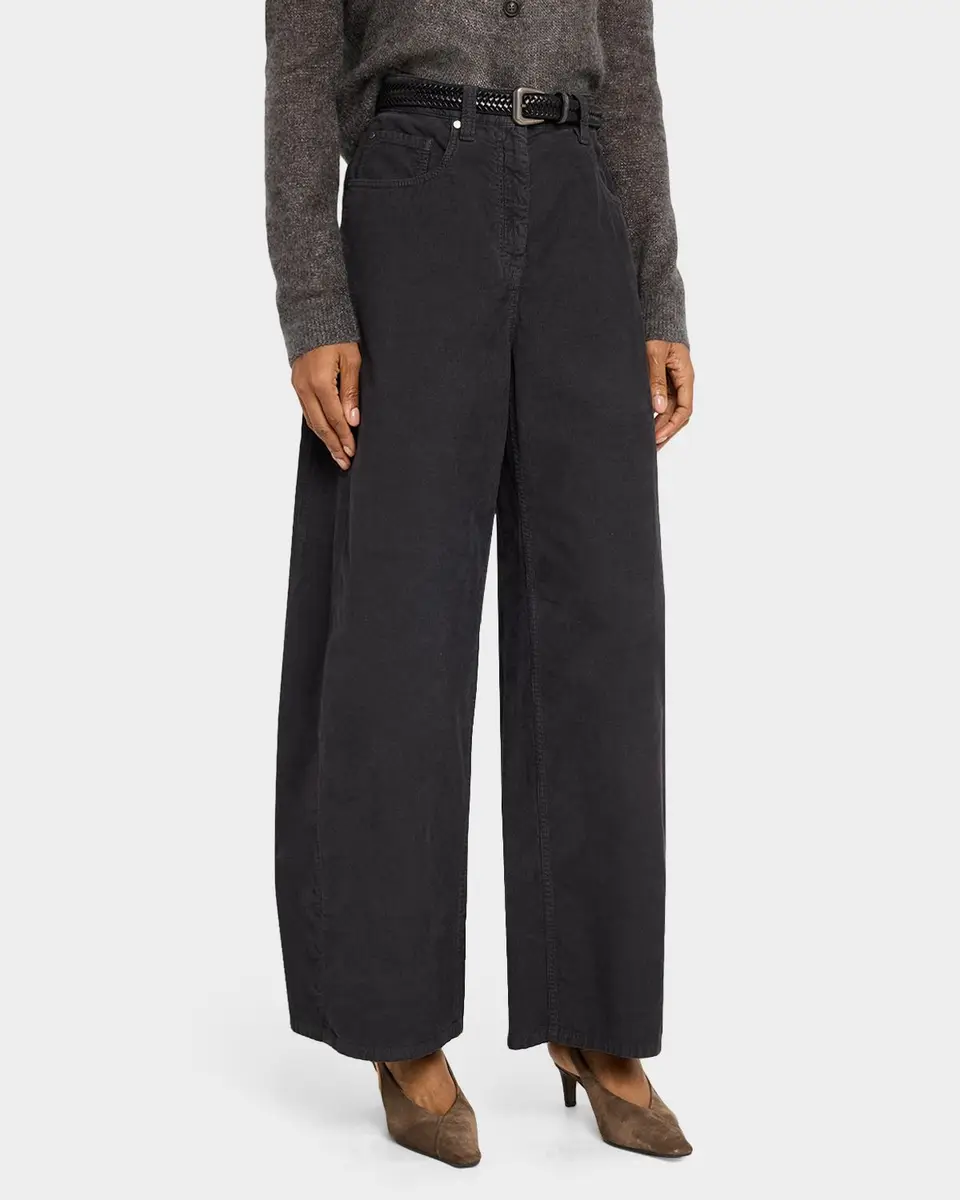 Brunello Cucinelli Corduroy Wide Barrel-Leg Pants | Thumbnail 4 Brunello Cucinelli Corduroy Wide Barrel-Leg Pants | Thumbnail 4
