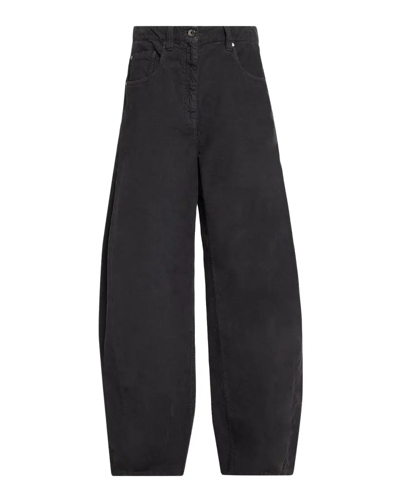 Brunello Cucinelli Corduroy Wide Barrel-Leg Pants | Image 1 Brunello Cucinelli Corduroy Wide Barrel-Leg Pants | Image 1