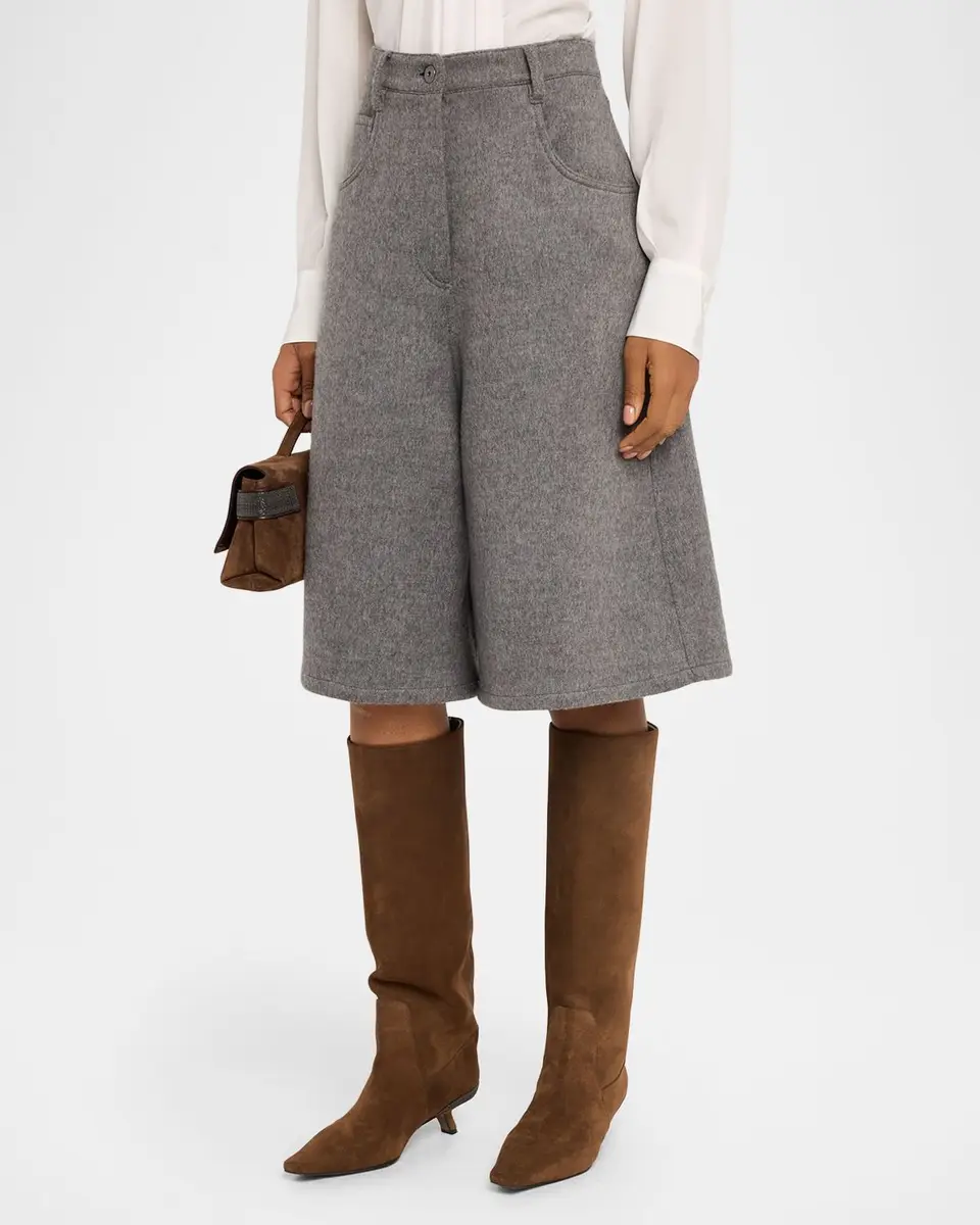 Brunello Cucinelli Virgin Wool Bermuda Shorts | Thumbnail 4