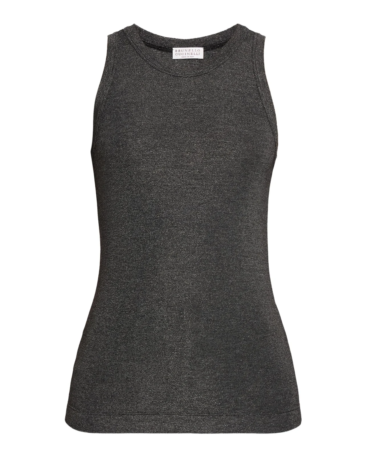 Brunello Cucinelli Shimmering Knit Sleeveless Blouse
