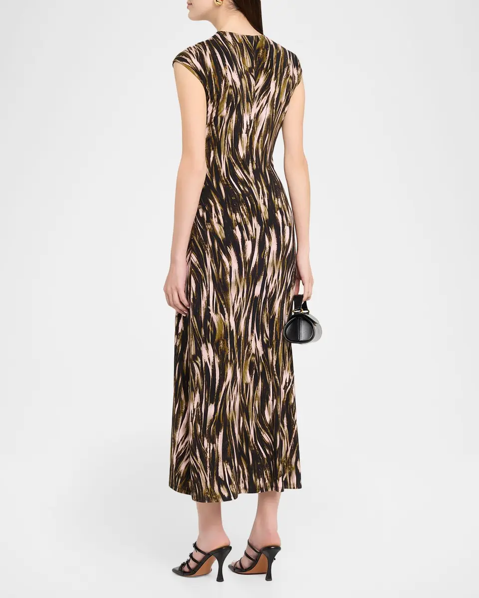 Proenza Schouler White Label Natalie Printed Jersey Midi Dress | Thumbnail 3 Proenza Schouler White Label Natalie Printed Jersey Midi Dress | Thumbnail 3