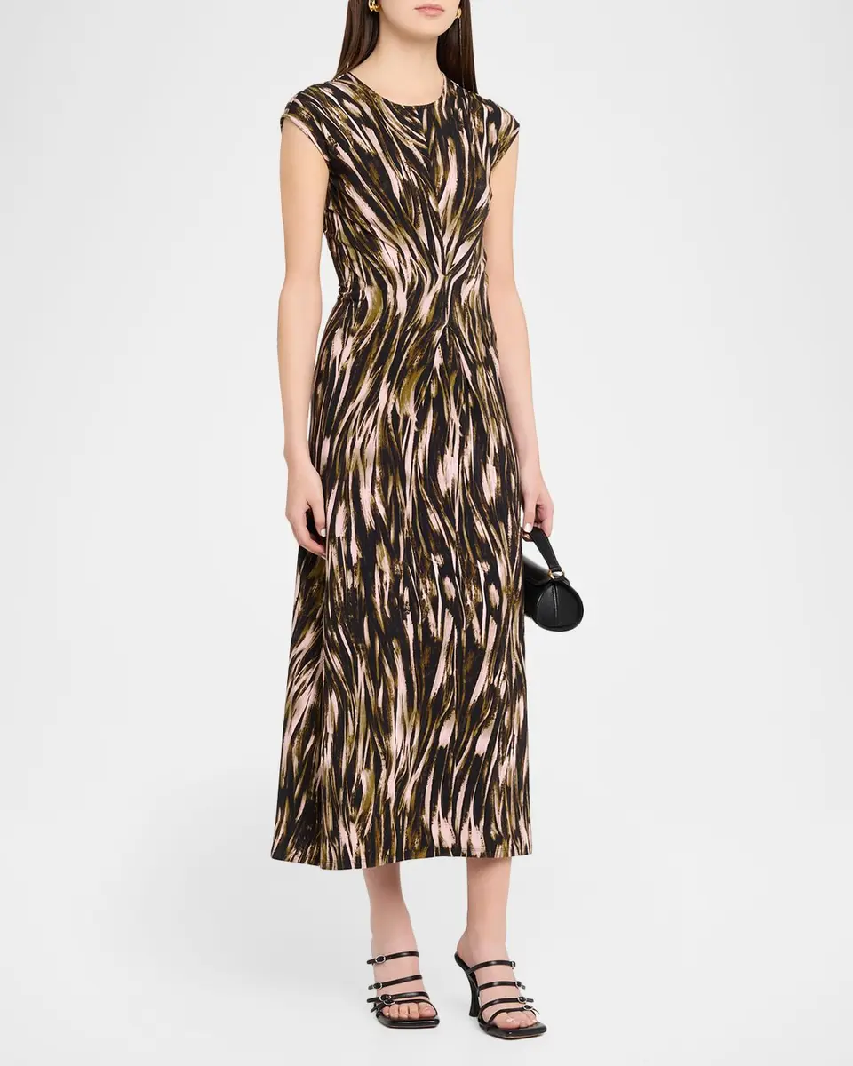 Proenza Schouler White Label Natalie Printed Jersey Midi Dress | Thumbnail 4 Proenza Schouler White Label Natalie Printed Jersey Midi Dress | Thumbnail 4