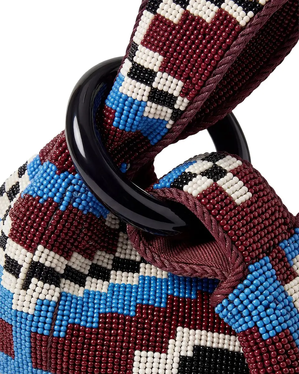 Veronica Beard Swing Beaded Cotton Twill Top-Handle Bag | Thumbnail 4 Veronica Beard Swing Beaded Cotton Twill Top-Handle Bag | Thumbnail 4