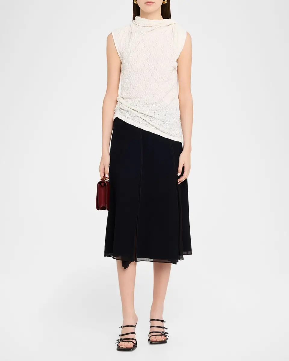 Proenza Schouler White Label Circe Draped Stretch-Knit Top | Thumbnail 2 Proenza Schouler White Label Circe Draped Stretch-Knit Top | Thumbnail 2
