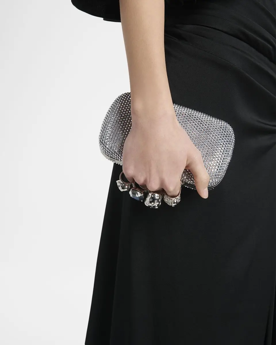 Alexander McQueen Embellished Skull Leather Clutch | Thumbnail 2 Alexander McQueen Embellished Skull Leather Clutch | Thumbnail 2