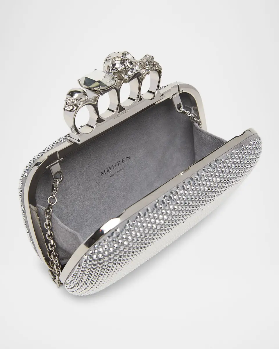 Alexander McQueen Embellished Skull Leather Clutch | Thumbnail 4 Alexander McQueen Embellished Skull Leather Clutch | Thumbnail 4