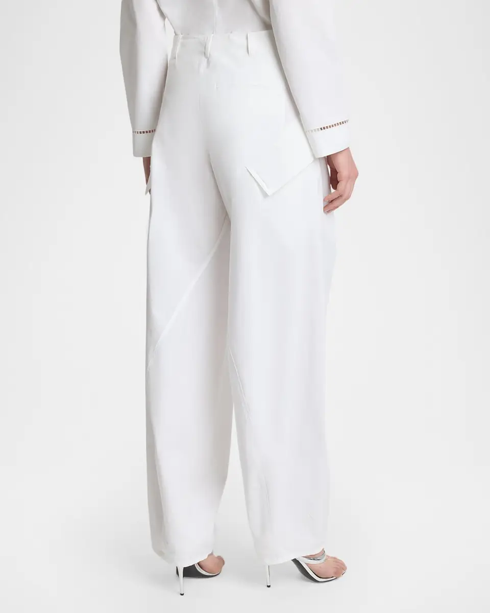Alaïa Lace-Inset Barrel-Leg Cargo Pants | Thumbnail 2 Alaïa Lace-Inset Barrel-Leg Cargo Pants | Thumbnail 2