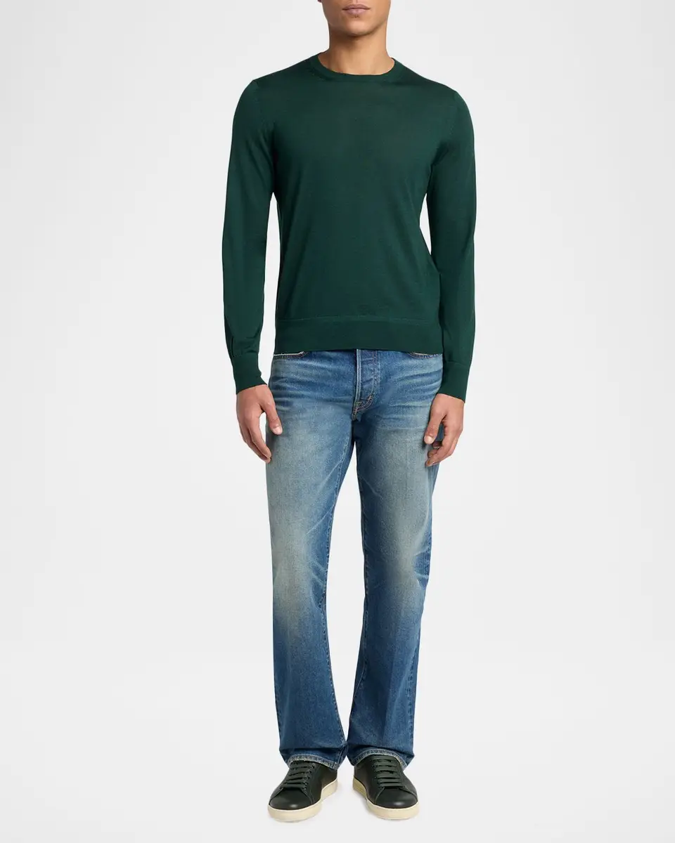 Tom Ford Men's Lyocell and Cotton Long-Sleeve T-Shirt | Thumbnail 2 Tom Ford Men's Lyocell and Cotton Long-Sleeve T-Shirt | Thumbnail 2