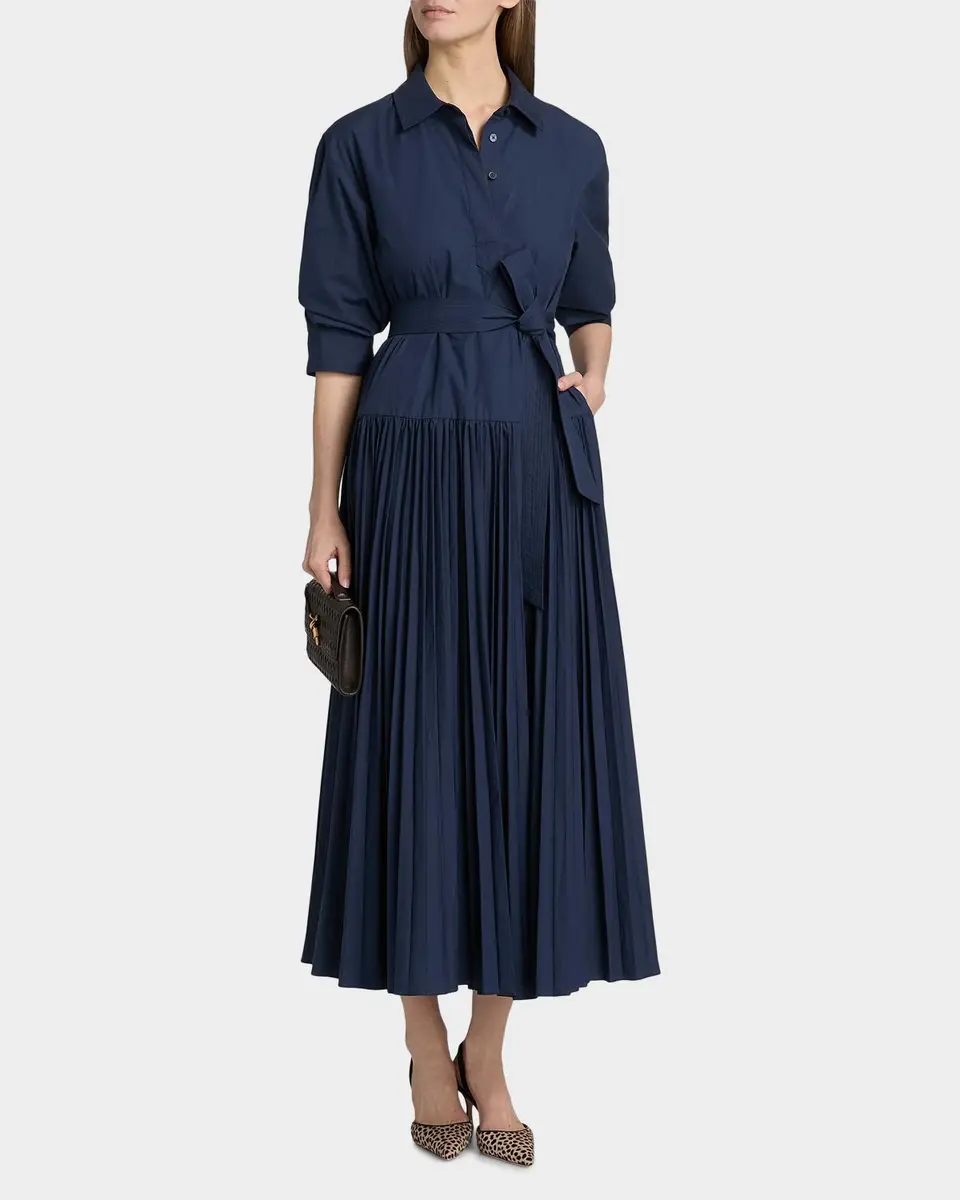 Simkhai Arlo Belted Cotton Maxi Dress | Thumbnail 4