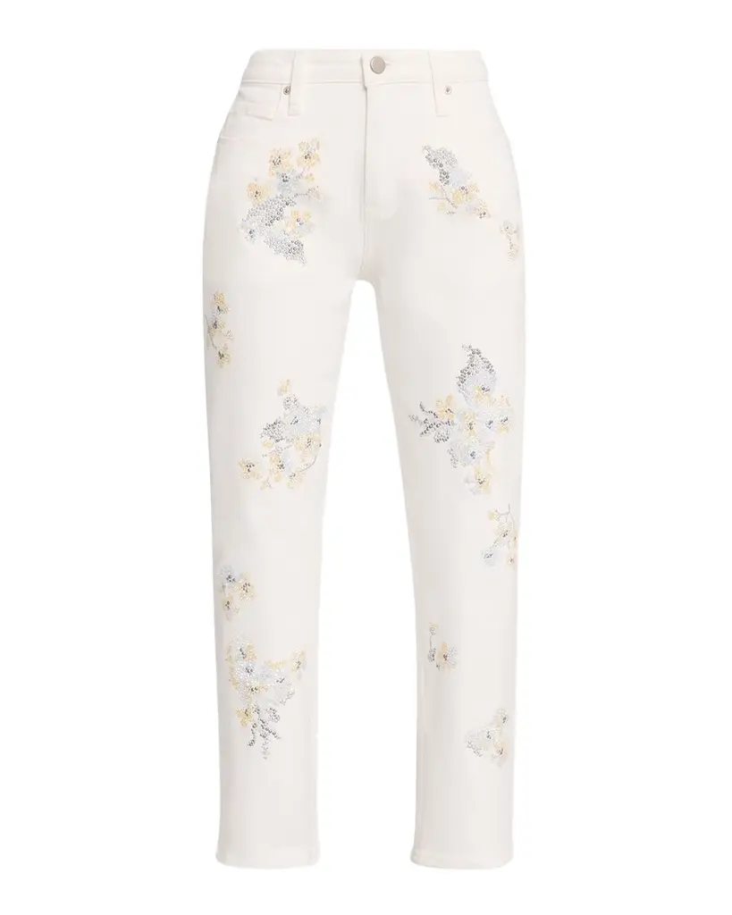 Libertine Porcelain Garden Embellished Slim-Leg Ankle Jeans | Image 1 Libertine Porcelain Garden Embellished Slim-Leg Ankle Jeans | Image 1