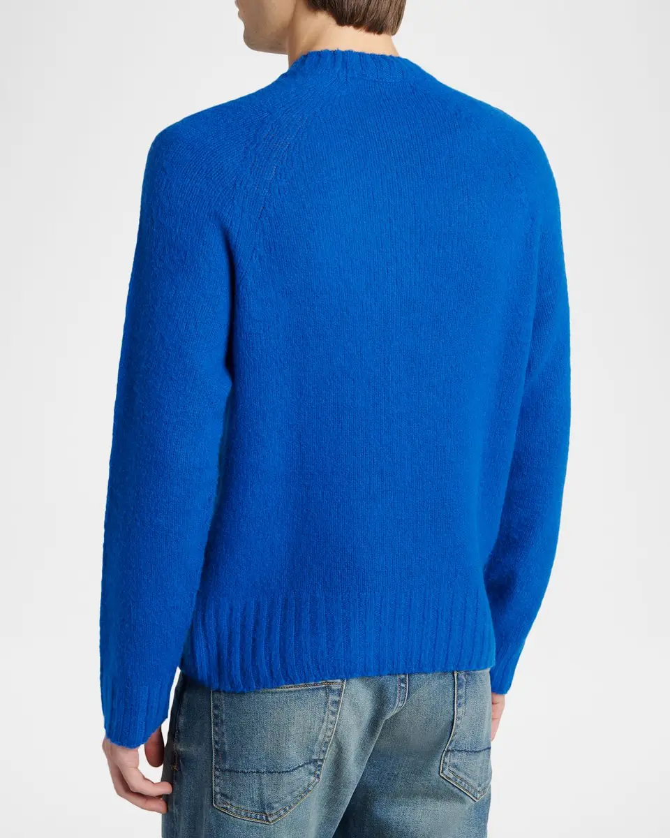 Tom Ford Men's Brushed Cashmere Raglan Crewneck Sweater | Thumbnail 3