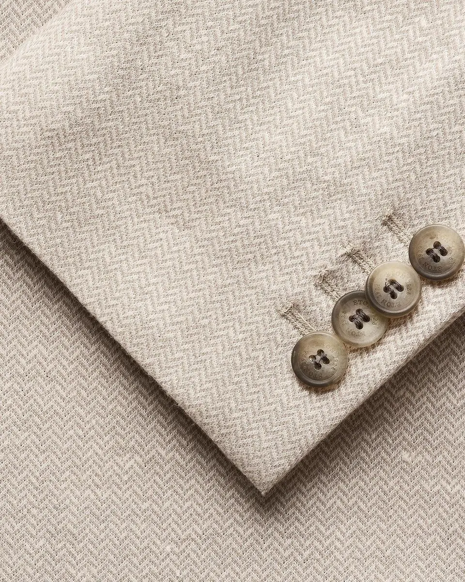 Eton Herringbone Linen Jersey Soft Jacket | Thumbnail 4