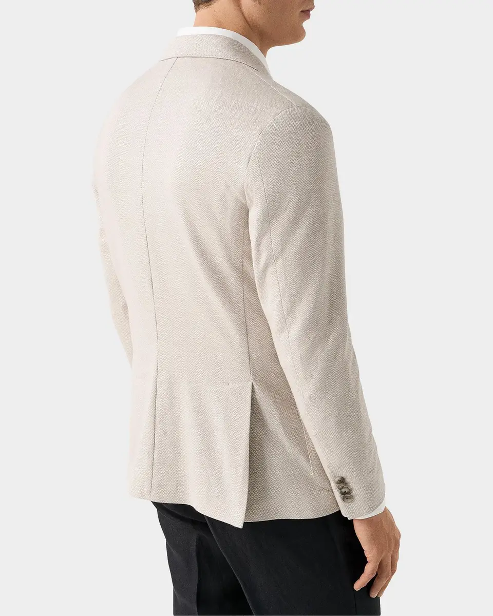 Eton Herringbone Linen Jersey Soft Jacket | Thumbnail 5