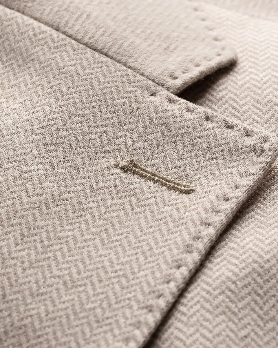 Eton Herringbone Linen Jersey Soft Jacket | Thumbnail 6