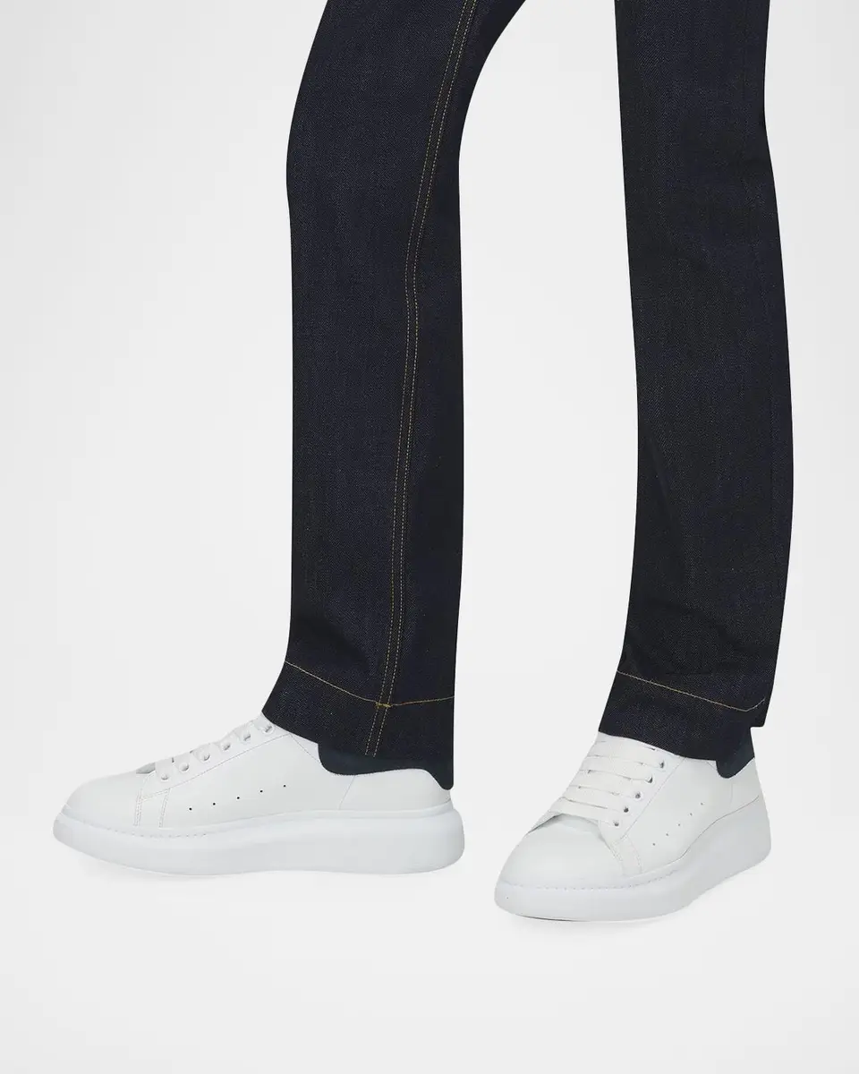 Alexander McQueen Men's Leather and Suede Oversized Sneakers | Thumbnail 2