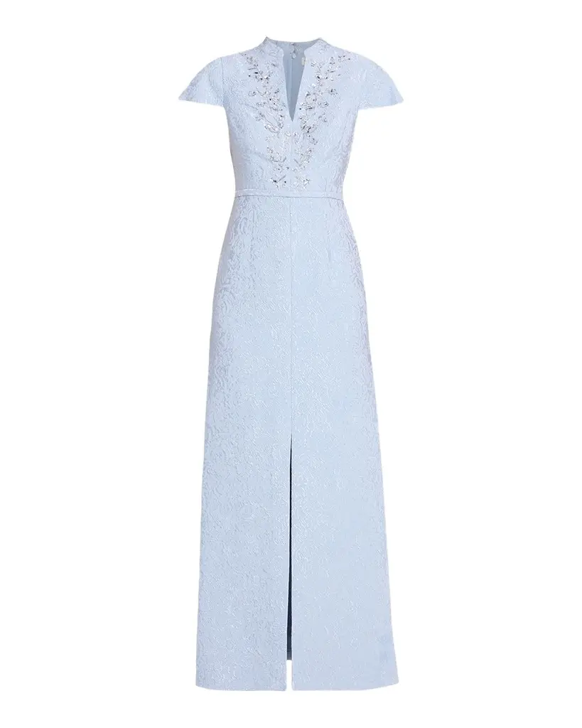 SACHIN BABI Charlotte Beaded Metallic Jacquard Gown | Image 1 SACHIN BABI Charlotte Beaded Metallic Jacquard Gown | Image 1