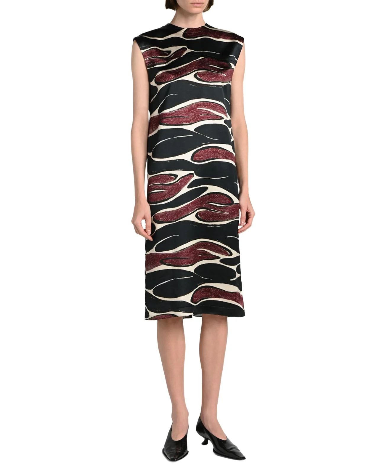 Abstract Wave Sleeveless Midi Dress Abstract Wave Sleeveless Midi Dress