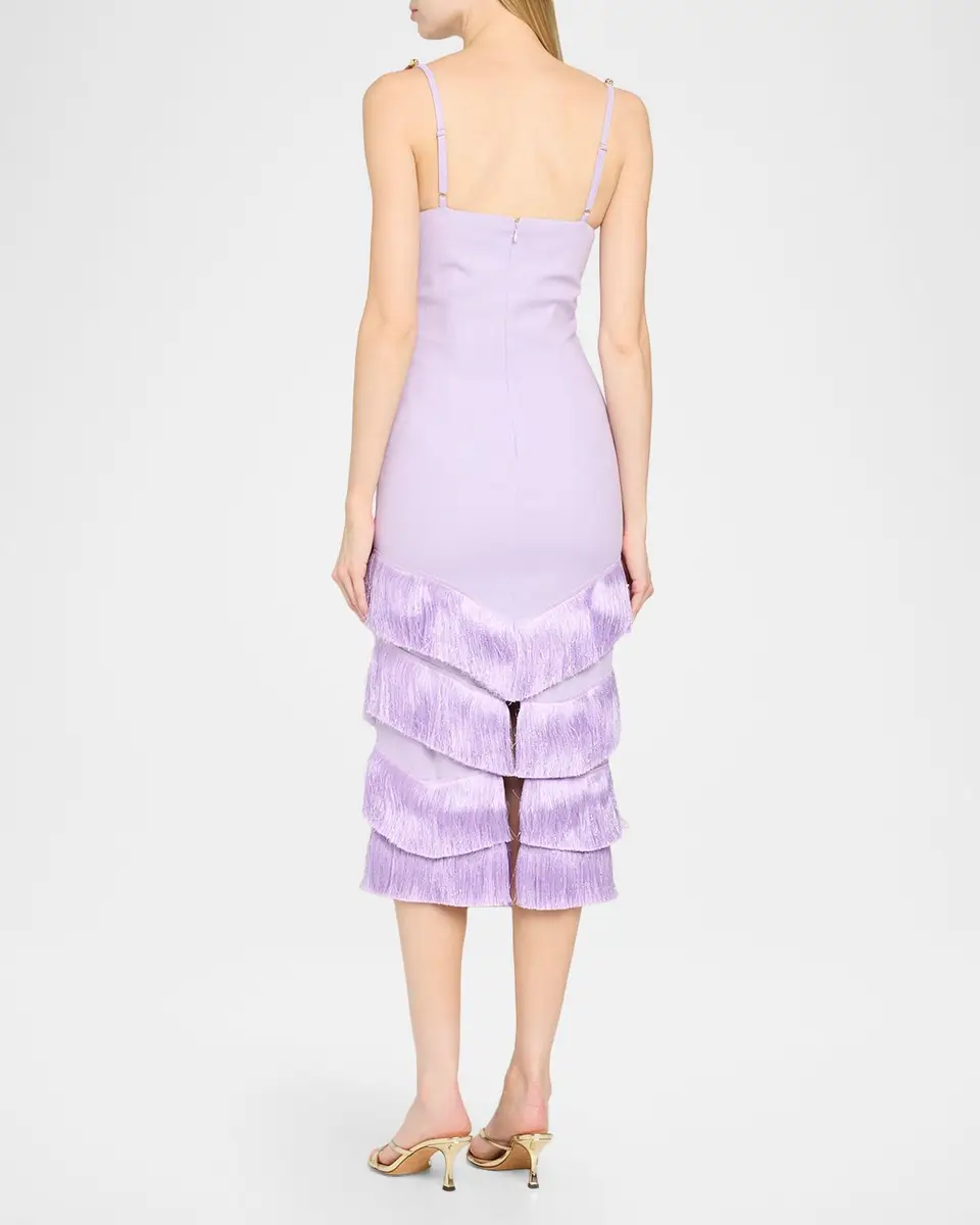 PatBo Gabriela Linen Fringe-Trim Midi Dress | Thumbnail 3 PatBo Gabriela Linen Fringe-Trim Midi Dress | Thumbnail 3