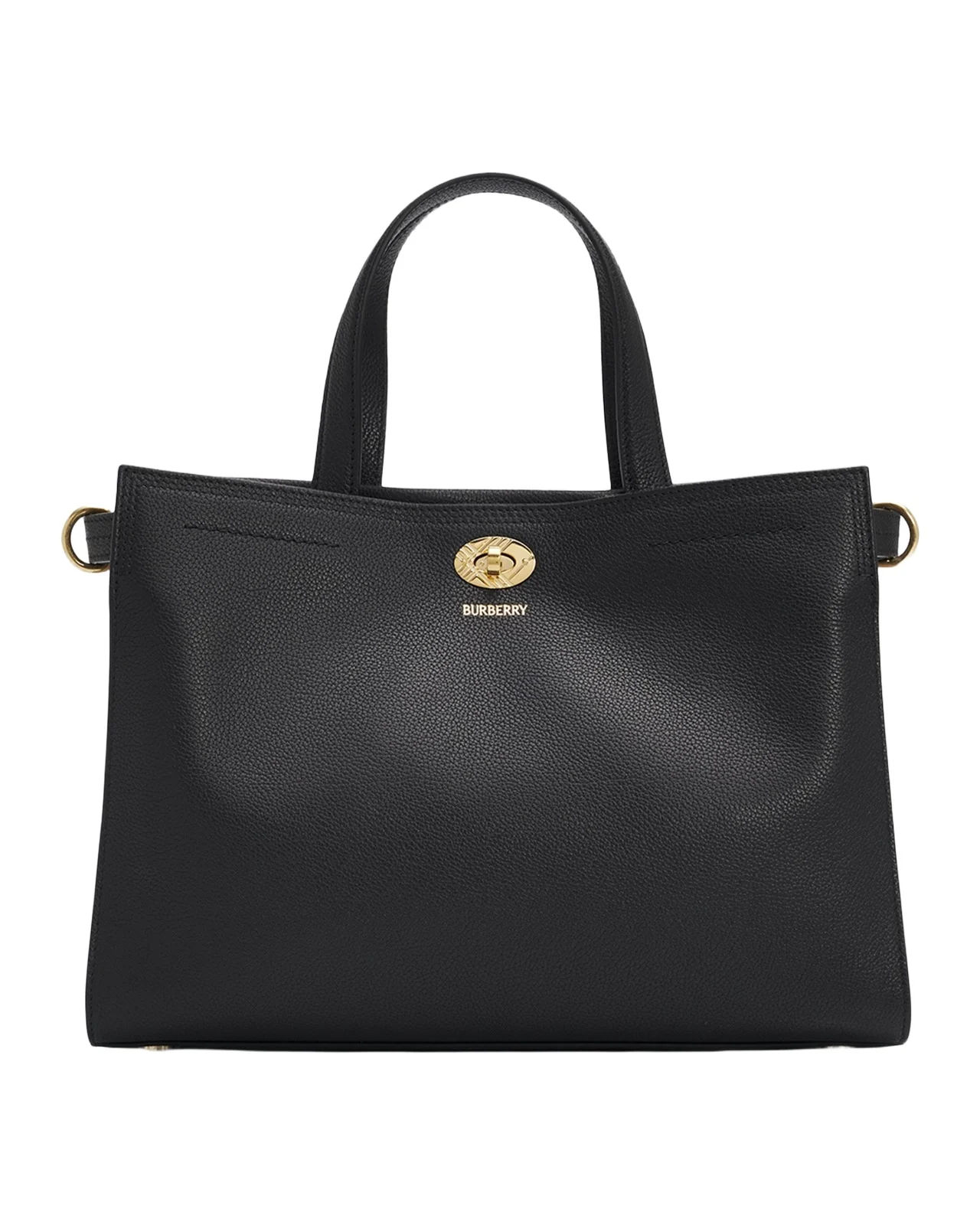 Burberry Cotswolds Small Check Leather Tote Bag