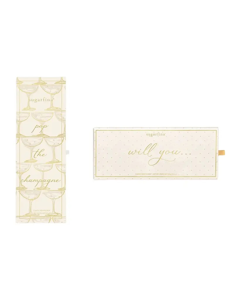 Sugarfina Will You. Pop the Champagne Candy Gift Boxes, Set of 2 | Image 1 Sugarfina Will You. Pop the Champagne Candy Gift Boxes, Set of 2 | Image 1