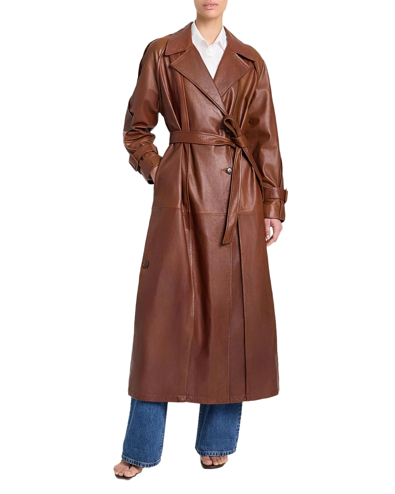 Unfinished Business Leather Trench Coat