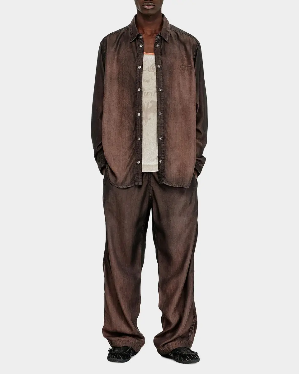 Diesel Men's Spread Collar Ombré Shirt | Thumbnail 2 Diesel Men's Spread Collar Ombré Shirt | Thumbnail 2