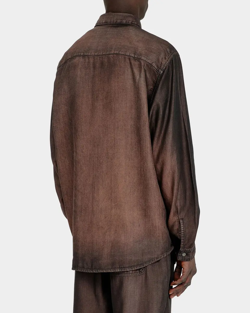 Diesel Men's Spread Collar Ombré Shirt | Thumbnail 4 Diesel Men's Spread Collar Ombré Shirt | Thumbnail 4