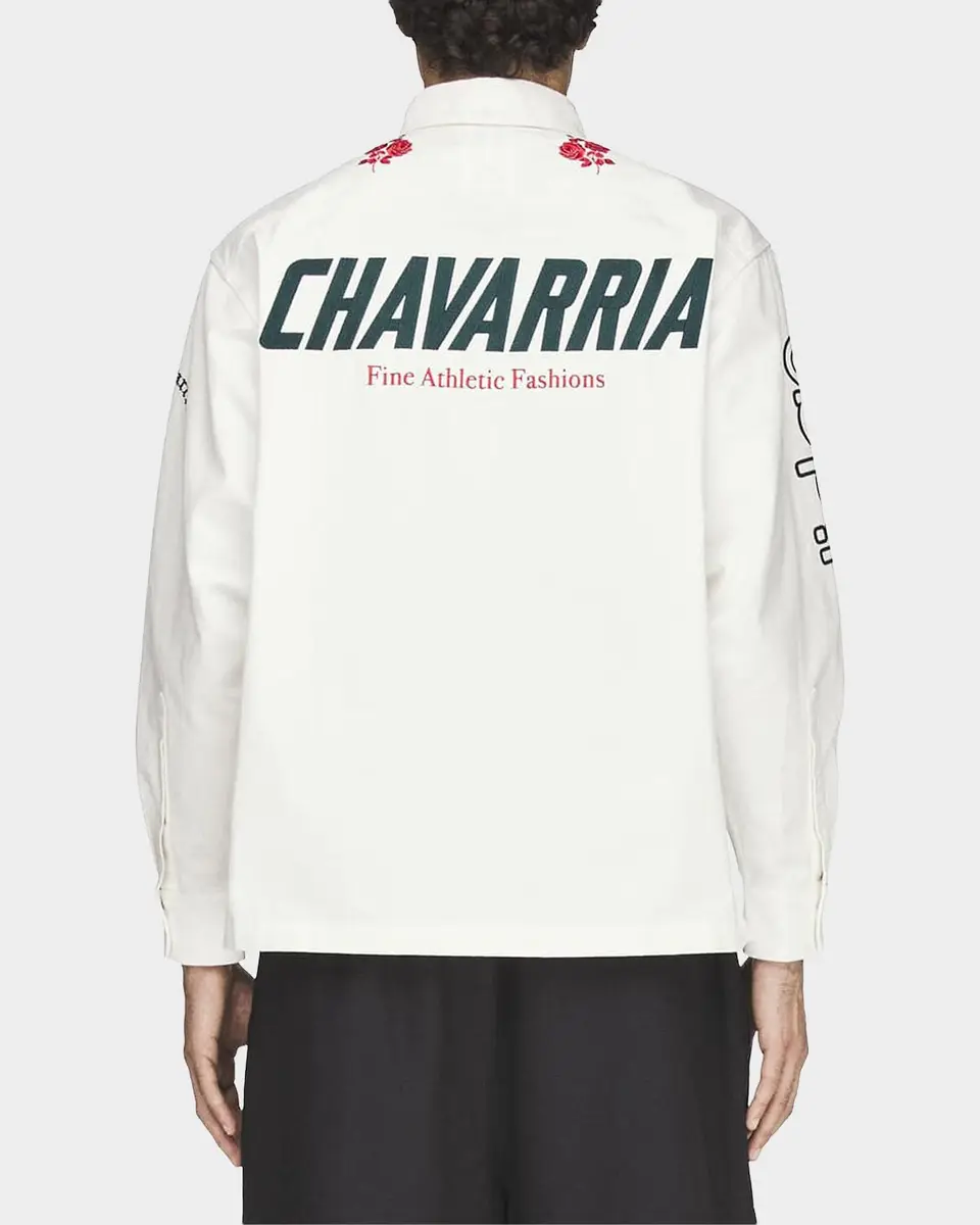 Adidas x Chavarria Men's Cotton Embroidered Button-Down Shirt | Thumbnail 3 Adidas x Chavarria Men's Cotton Embroidered Button-Down Shirt | Thumbnail 3