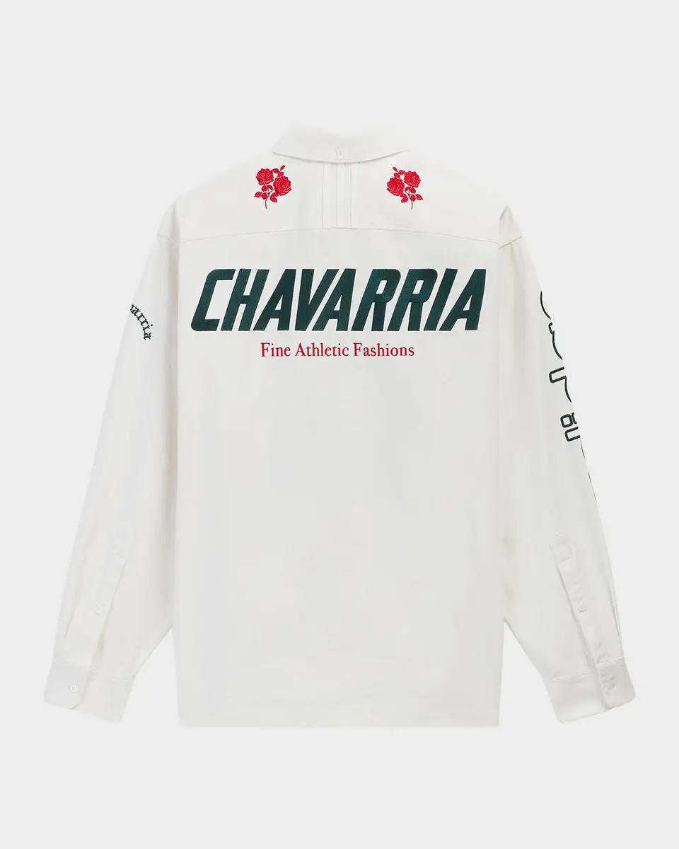 Adidas x Chavarria Men's Cotton Embroidered Button-Down Shirt | Thumbnail 6 Adidas x Chavarria Men's Cotton Embroidered Button-Down Shirt | Thumbnail 6