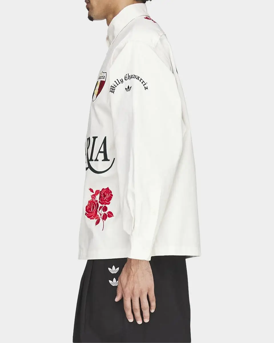 Adidas x Chavarria Men's Cotton Embroidered Button-Down Shirt | Thumbnail 7 Adidas x Chavarria Men's Cotton Embroidered Button-Down Shirt | Thumbnail 7