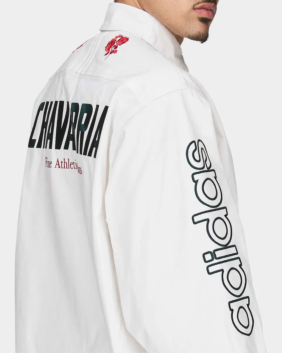 Adidas x Chavarria Men's Cotton Embroidered Button-Down Shirt | Thumbnail 8 Adidas x Chavarria Men's Cotton Embroidered Button-Down Shirt | Thumbnail 8